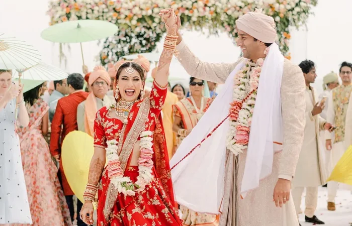 Photo of bride and groom by Colorful Destinations India